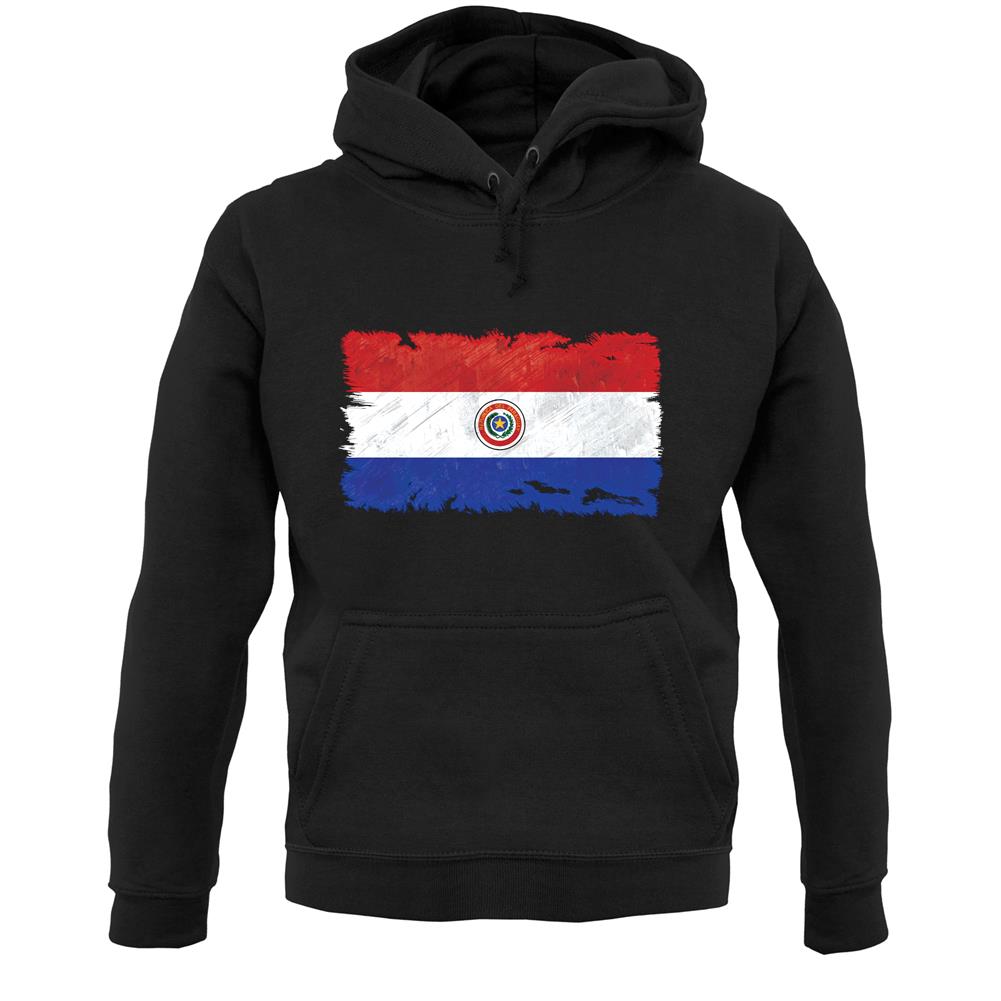 Paraguay Grunge Style Flag Unisex Hoodie