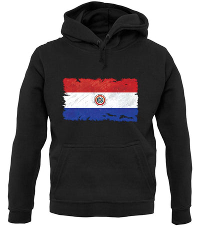 Paraguay Grunge Style Flag unisex hoodie