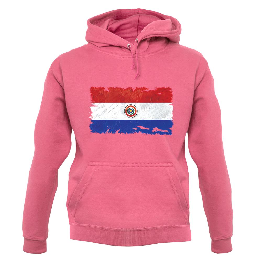 Paraguay Grunge Style Flag unisex hoodie