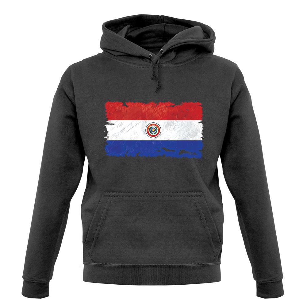 Paraguay Grunge Style Flag unisex hoodie