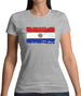 Paraguay Grunge Style Flag Womens T-Shirt