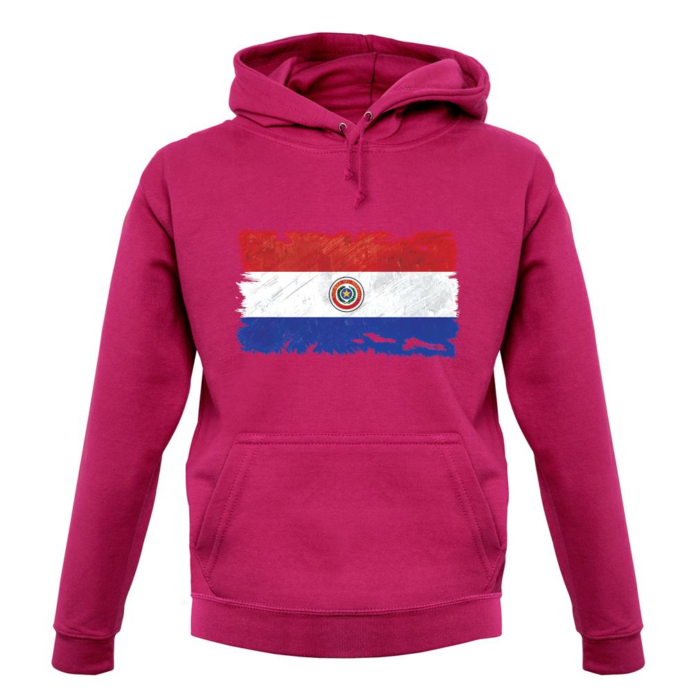 Paraguay Grunge Style Flag unisex hoodie