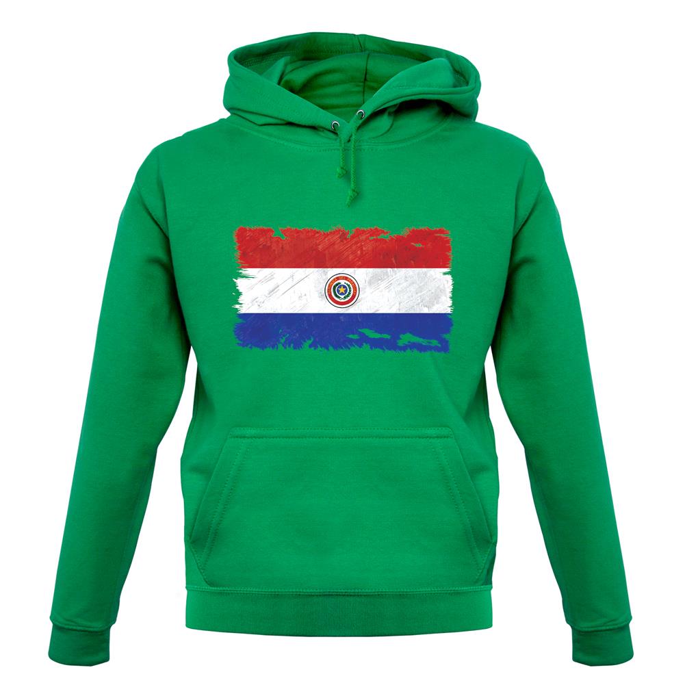 Paraguay Grunge Style Flag unisex hoodie