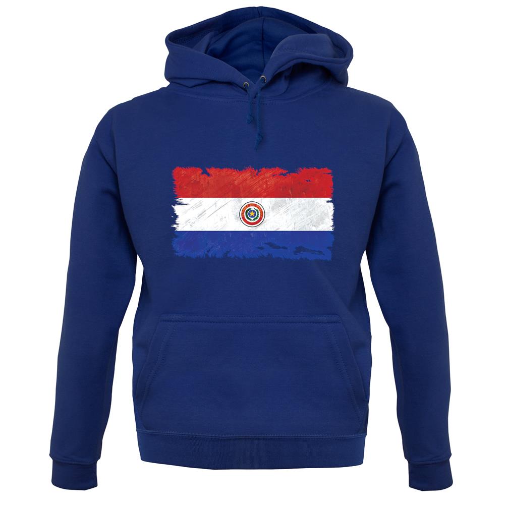 Paraguay Grunge Style Flag unisex hoodie