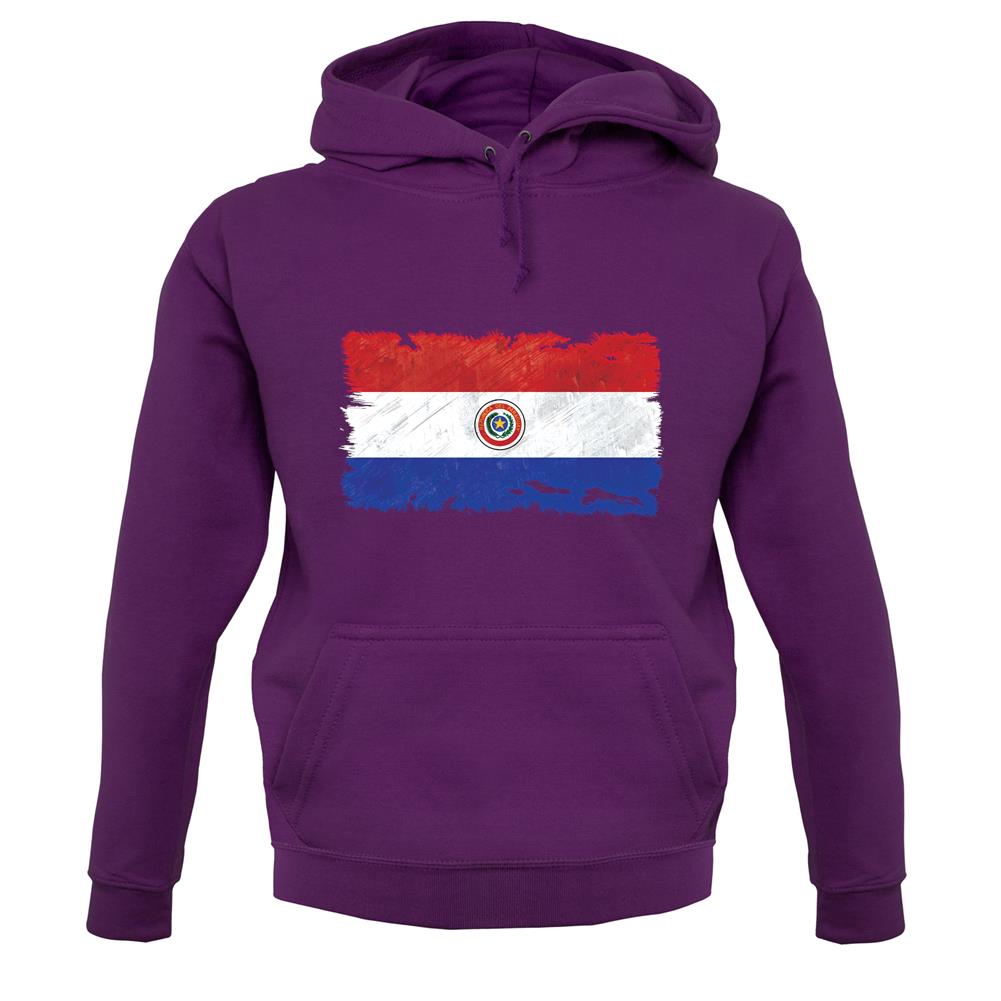 Paraguay Grunge Style Flag unisex hoodie