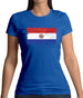 Paraguay Grunge Style Flag Womens T-Shirt