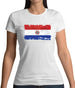 Paraguay Grunge Style Flag Womens T-Shirt