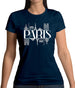 Paris Line Drawing Womens T-Shirt