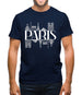 Paris Line Drawing Mens T-Shirt