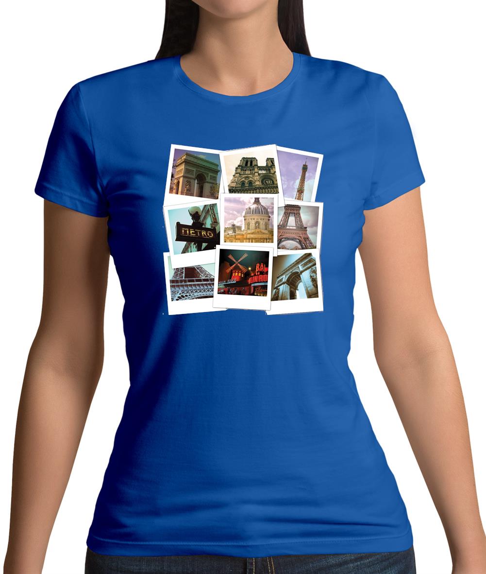 Paris Photo Collage Womens T-Shirt