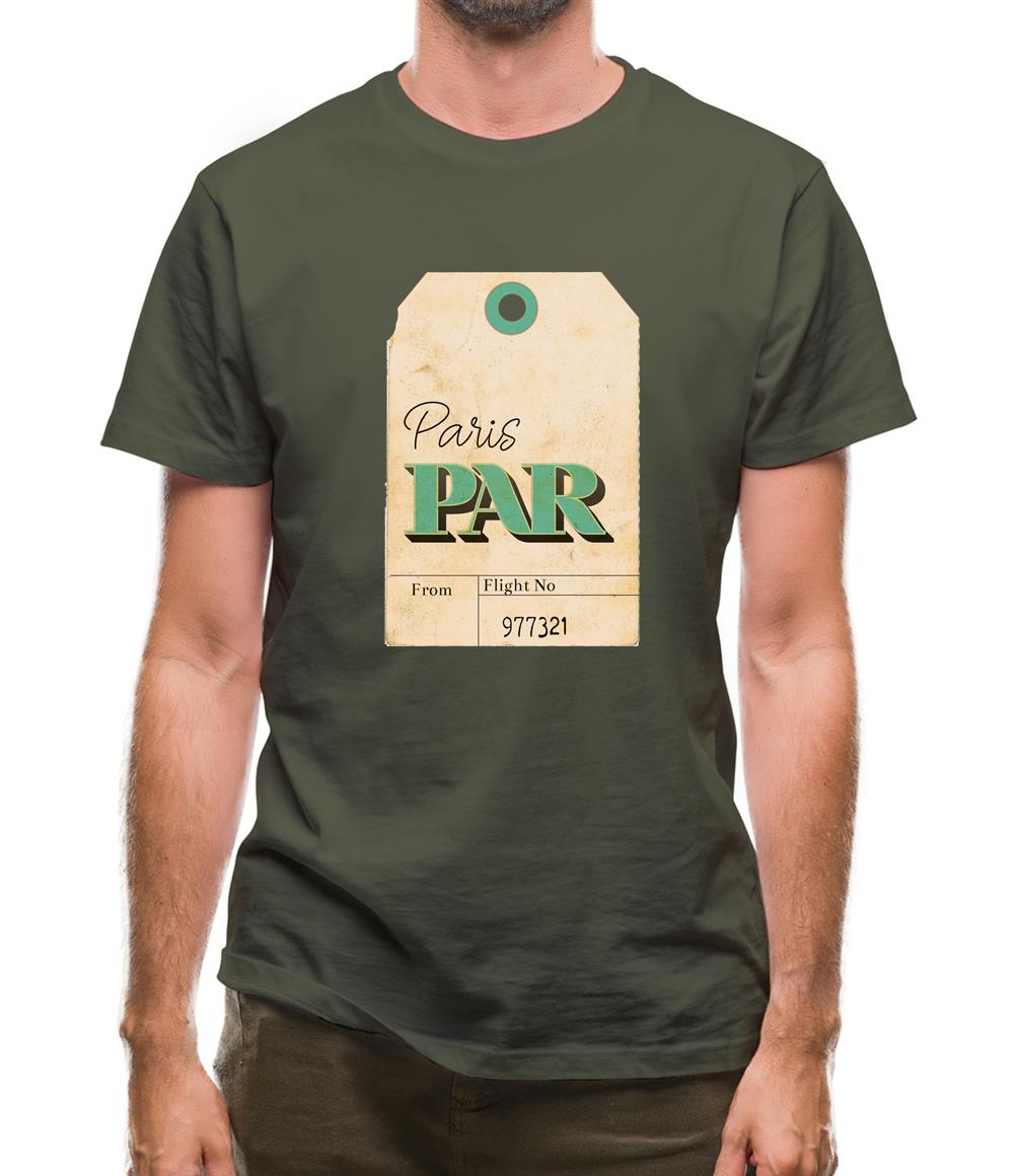 Paris Travel Tag Mens T-Shirt
