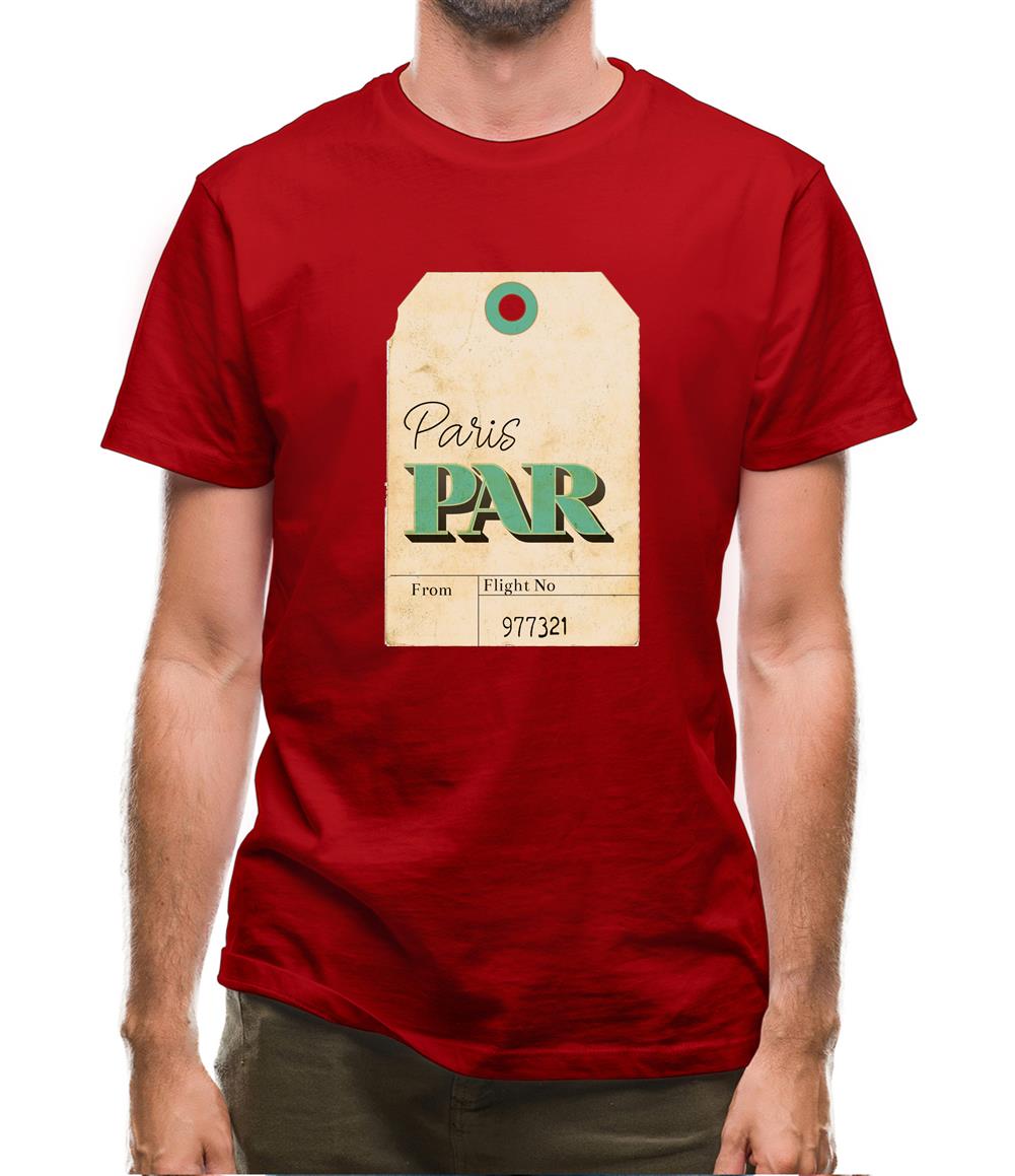 Paris Travel Tag Mens T-Shirt