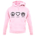 Peace, Love And Cats Unisex Hoodie