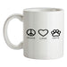Peace, Love And Cats Ceramic Mug