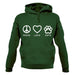 Peace, Love And Cats Unisex Hoodie