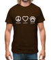 Peace, Love And Cats Mens T-Shirt