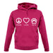 Peace, Love And Cats Unisex Hoodie