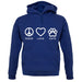 Peace, Love And Cats Unisex Hoodie