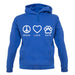 Peace, Love And Cats Unisex Hoodie