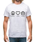 Peace, Love And Dogs Mens T-Shirt