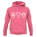 Peace, Love And Dogs Unisex Hoodie