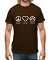 Peace, Love And Dogs Mens T-Shirt