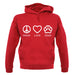 Peace, Love And Dogs Unisex Hoodie