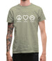 Peace, Love And Dogs Mens T-Shirt