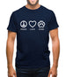 Peace, Love And Dogs Mens T-Shirt