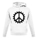 Peace Cog unisex hoodie