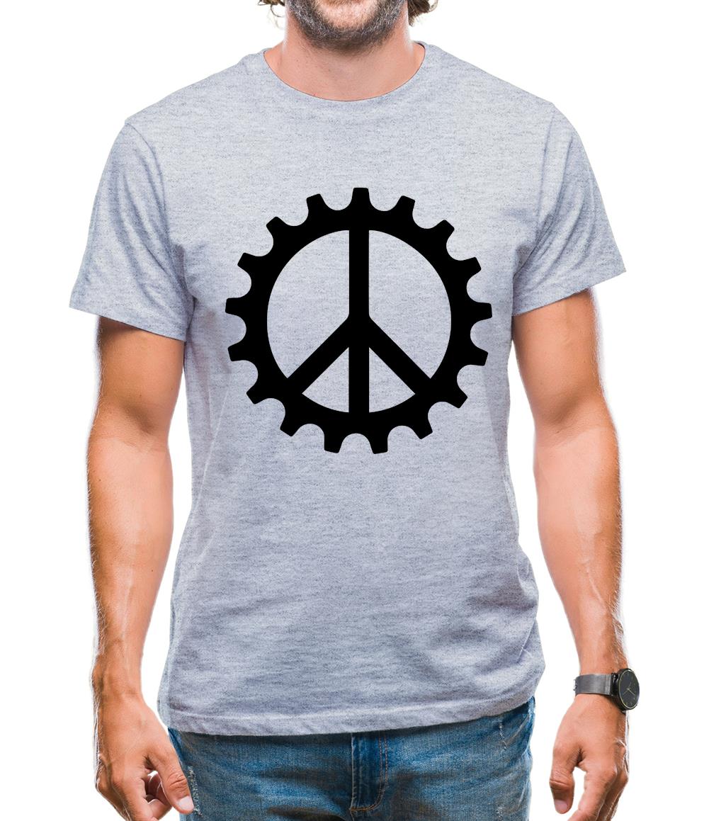 Peace Cog Mens T-Shirt