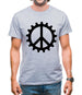 Peace Cog Mens T-Shirt