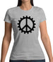 Peace Cog Womens T-Shirt