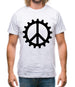 Peace Cog Mens T-Shirt