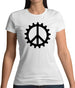 Peace Cog Womens T-Shirt