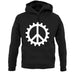 Peace Cog unisex hoodie