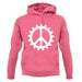 Peace Cog unisex hoodie