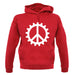 Peace Cog unisex hoodie