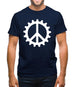 Peace Cog Mens T-Shirt