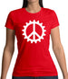 Peace Cog Womens T-Shirt