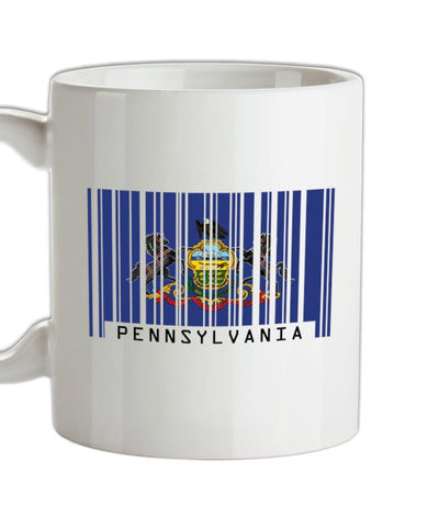 Pennsylvania Barcode Style Flag Ceramic Mug