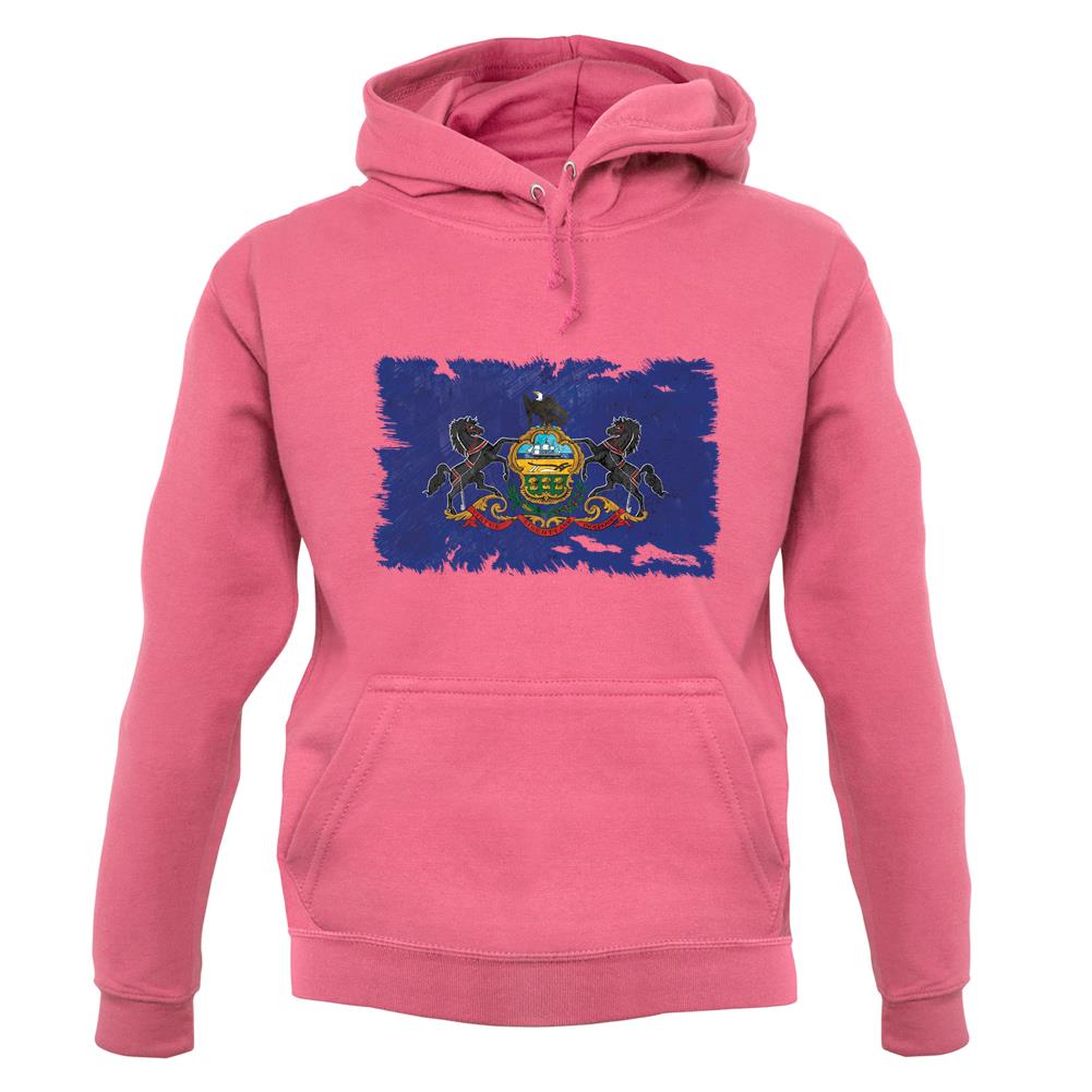 Pennsylvania Grunge Style Flag unisex hoodie