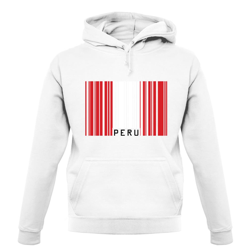 Peru Barcode Style Flag unisex hoodie