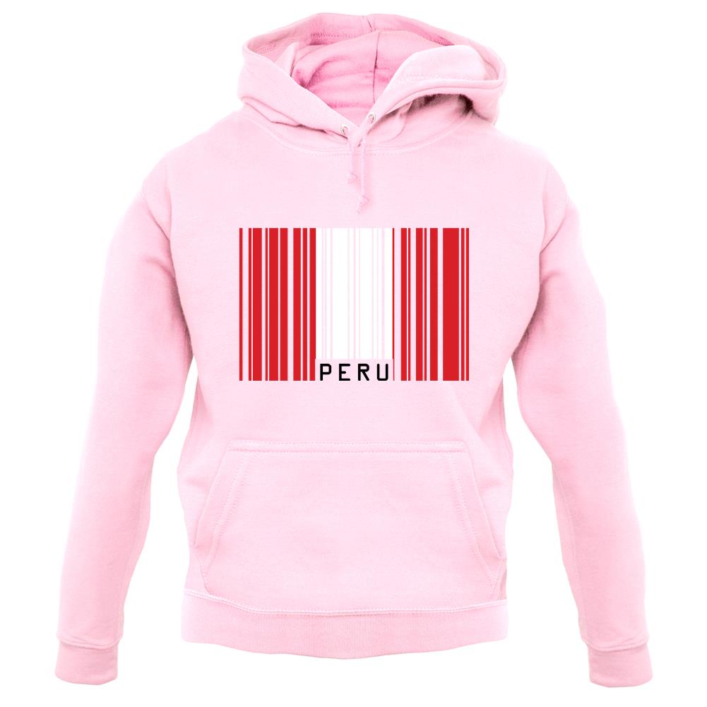 Peru Barcode Style Flag unisex hoodie