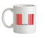 Peru Barcode Style Flag Ceramic Mug