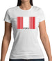 Peru Barcode Style Flag Womens T-Shirt