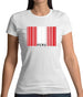 Peru Barcode Style Flag Womens T-Shirt
