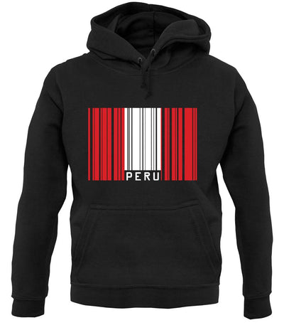 Peru Barcode Style Flag unisex hoodie