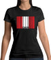 Peru Barcode Style Flag Womens T-Shirt