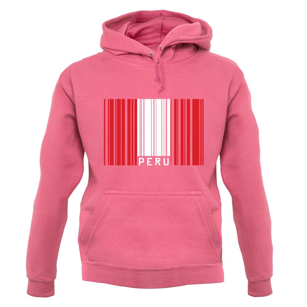 Peru Barcode Style Flag unisex hoodie